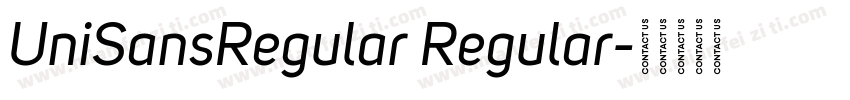 UniSansRegular Regular字体转换